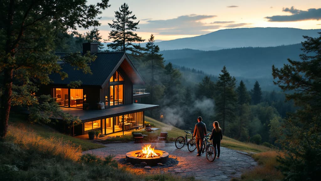 The Graham & Co hotel exterior surrounded by Catskills mountains